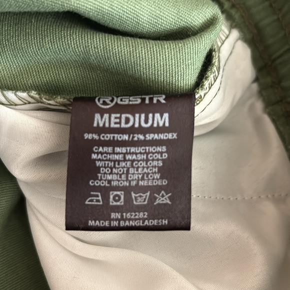 NWT RGSTR Olive Green Elastic Drawstring Waist Jogger Pants Khaki Joggers M - Picture 13 of 16